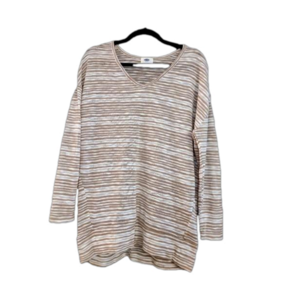 Old Navy Sweaters - 3/$30 Old Nay brown/white striped sweater, size large